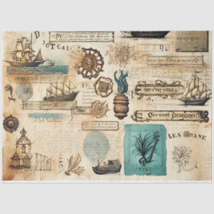 A Scrappy Nautical Series Design 16 Tissue Paper