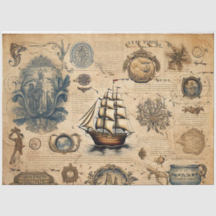 A Scrappy Nautical Series Design 23 Tissue Paper