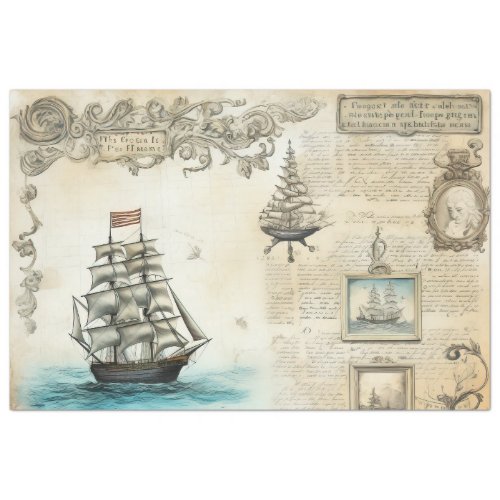 A Scrappy Nautical Series Design 7 Tissue Paper