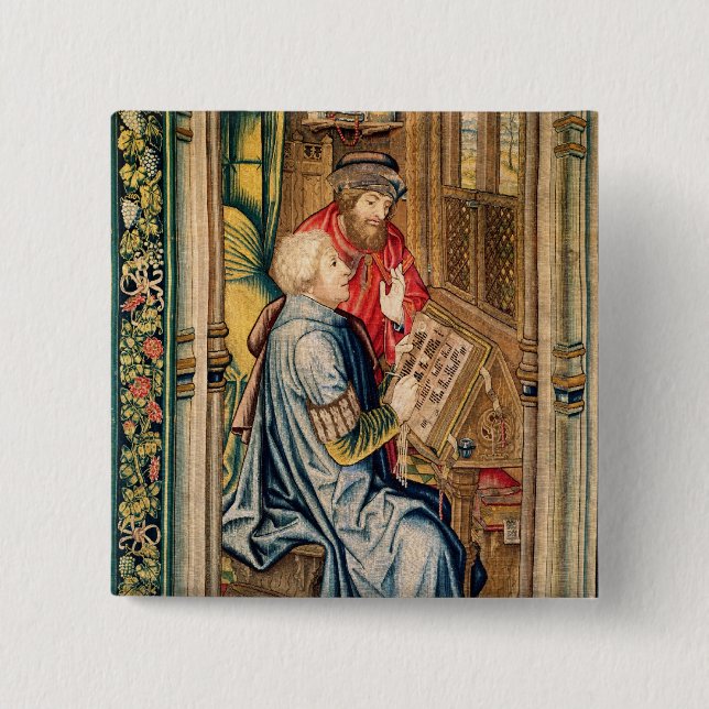 A Scribe Writing an Account Button (Front)