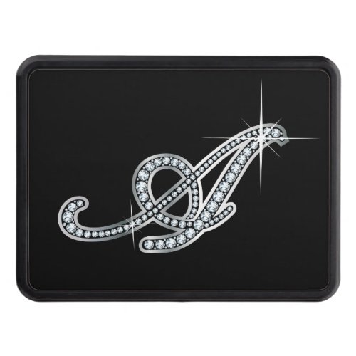 A Script Faux_Diamond Bling Tow Hitch Cover