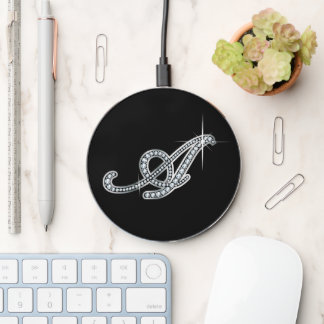 A Script Faux-"Diamond Bling" Wireless Charger