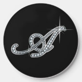 A Script Faux-"Diamond Bling" Wireless Charger (Front)