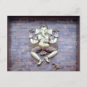 A sculpture of Hindu God Ganesha Postcard