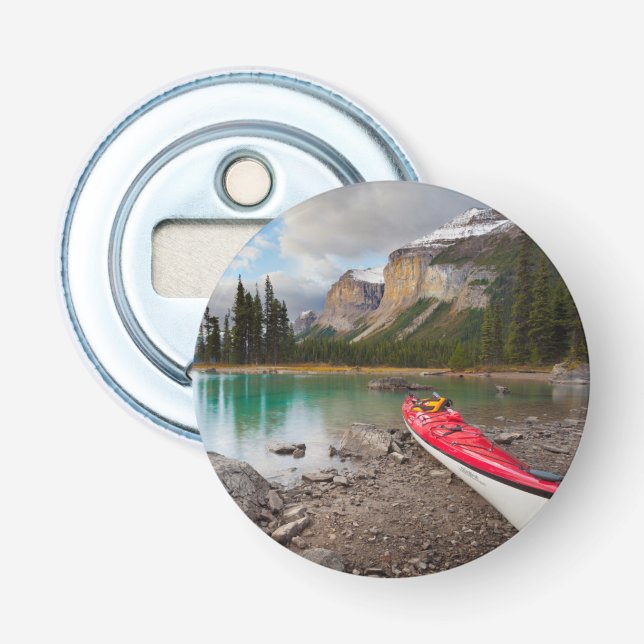 A sea kayak ashore at Spirit Island Bottle Opener (Front)
