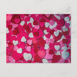 A Sea of Festive Hearts for Love Postcard