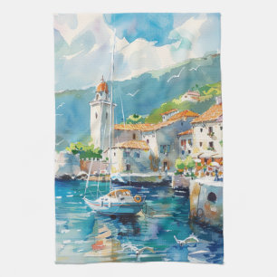 A Sea Port Kitchen Towel