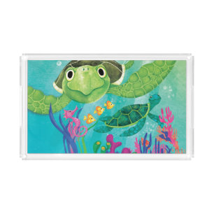 A Sea Turtle Rescue Acrylic Tray