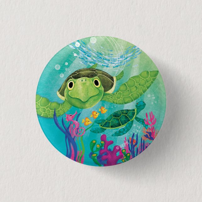 A Sea Turtle Rescue Button (Front)