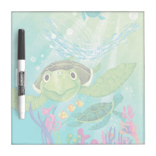 A Sea Turtle Rescue Dry Erase Board