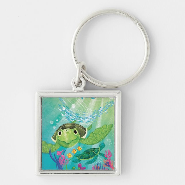 A Sea Turtle Rescue Keychain (Front)