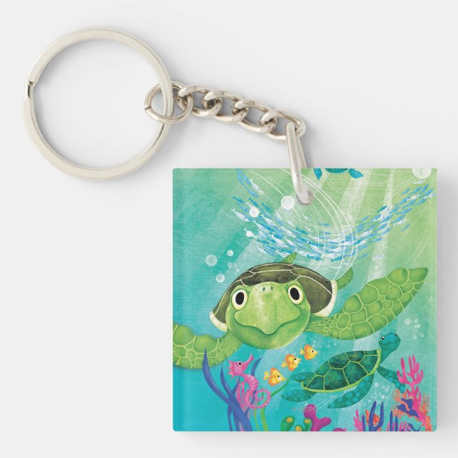 A Sea Turtle Rescue Keychain (Front)