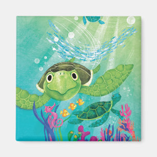 A Sea Turtle Rescue Magnet