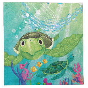 A Sea Turtle Rescue Napkin