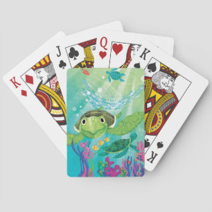 A Sea Turtle Rescue Poker Cards