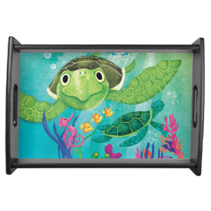 A Sea Turtle Rescue Serving Tray