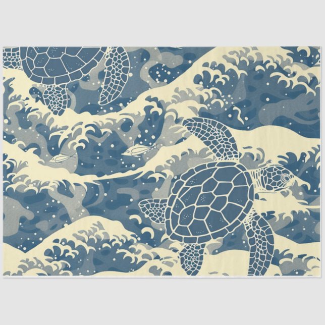 A Sea Turtle Series Design 2 Tissue Paper (Front)