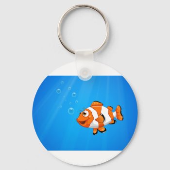 A Sea With A Nemo Fish Keychain by GraphicsRF at Zazzle