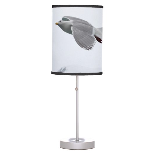 A Seagull Looking for Food Table Lamp (Front)