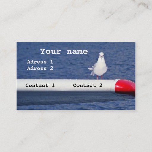 Customizable A seagull on an airplane - Business Cards