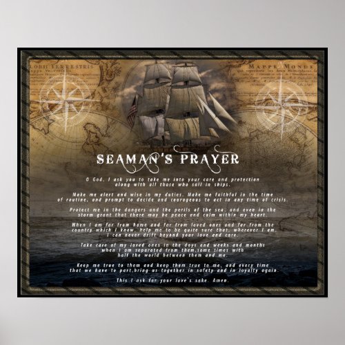 A Seamans Prayer Poster