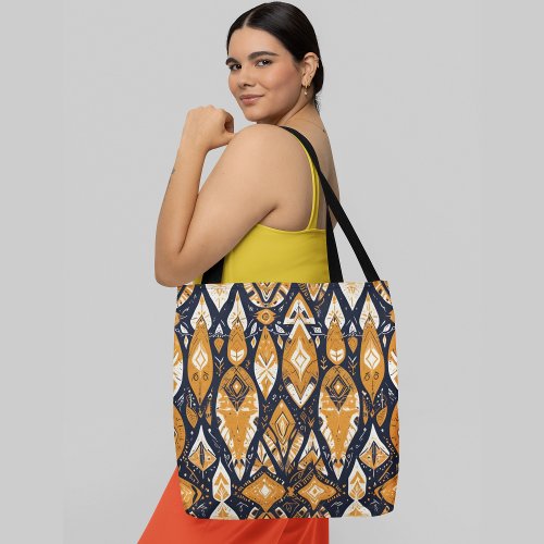 A seamless abstract pattern with geometric shapes tote bag