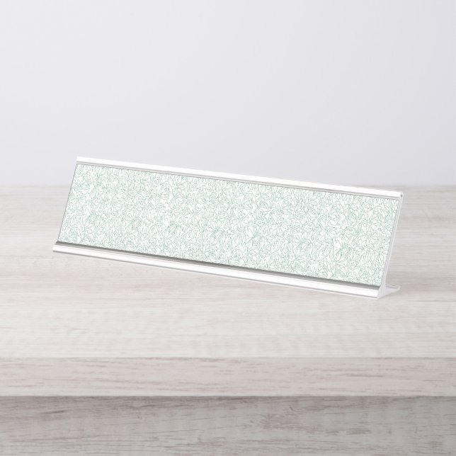 A seamless geometric pattern featuring interlockin desk name plate (Front)