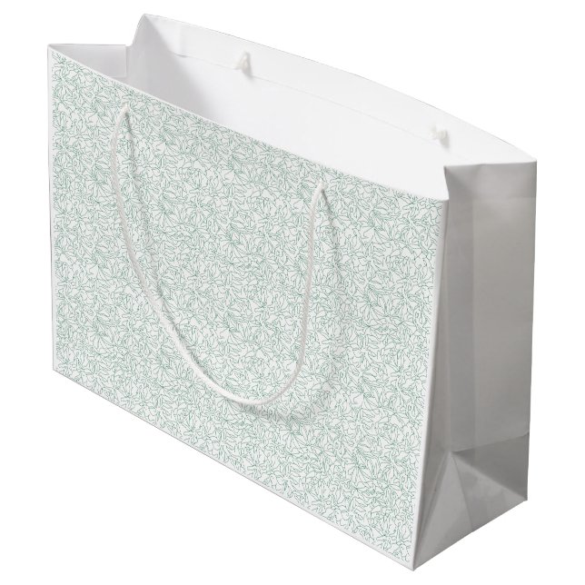 A seamless geometric pattern featuring interlockin large gift bag (Back Angled)