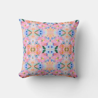  A seamless pattern with colorful pastel  Throw Pillow