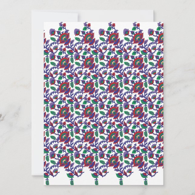 A seamless, symmetrical pattern featuring repeatin invitation (Front)