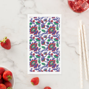 A seamless, symmetrical pattern featuring repeatin paper guest towels