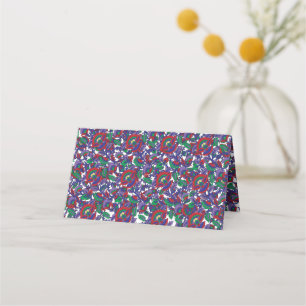 A seamless, symmetrical pattern featuring repeatin place card