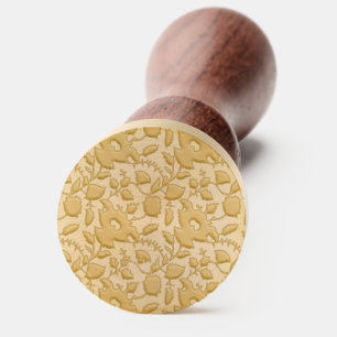 A seamless, symmetrical pattern featuring repeatin wax seal stamp