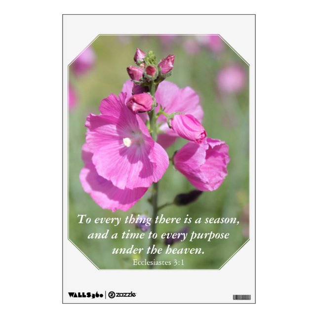 A Season and Time Hollyhock Wall Decal (Front)
