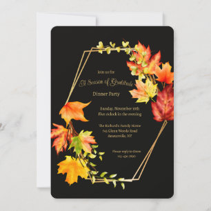 A Season of Gratitude Dinner Party Invitation