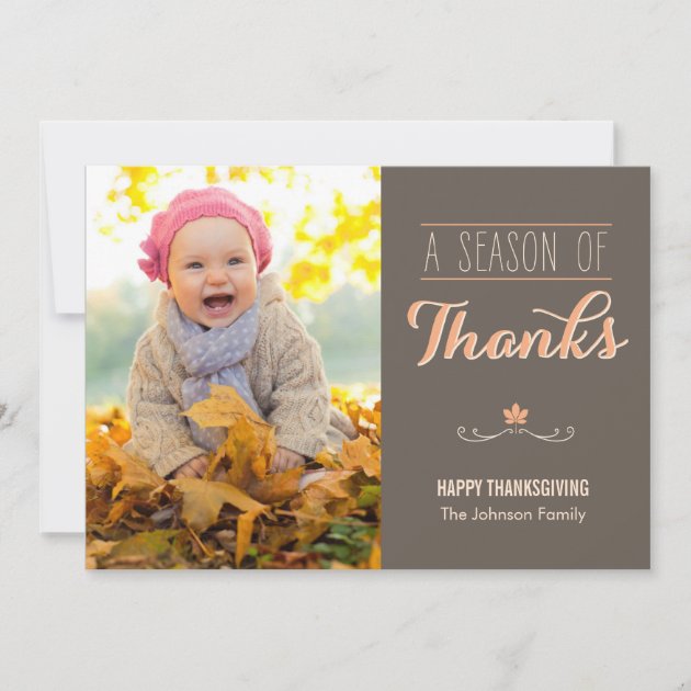 A Season Of Thanks Thanksgiving Photo Cards