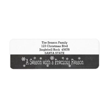 A Season With A Precious Reason Label by PortoSabbiaNatale at Zazzle