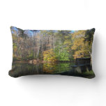 A Seat with an Autumn View in Pennsylvania Lumbar Pillow