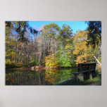 A Seat with an Autumn View in Pennsylvania Poster