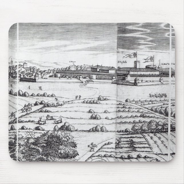 A Section of a Map of Milan, 1640 Mouse Pad (Front)