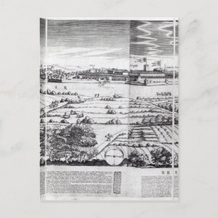 A Section of a Map of Milan, 1640 Postcard