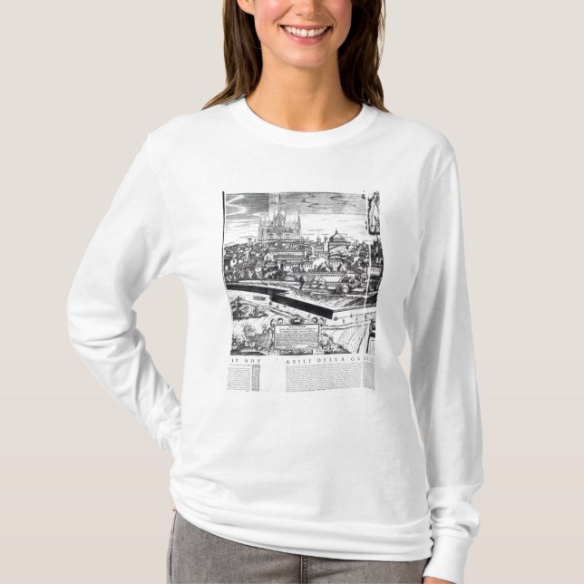 A Section of a Map of Milan, 1640 T-Shirt (Front)