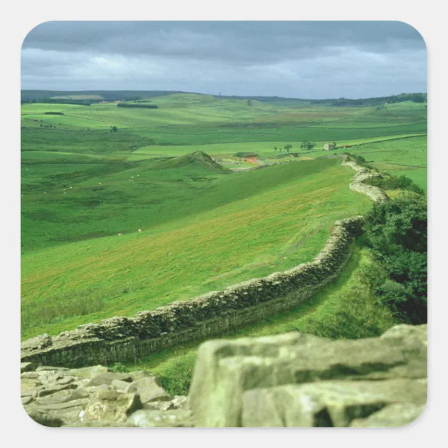 A section of Hadrian's Wall, 2nd century AD (stone Square Sticker | Zazzle