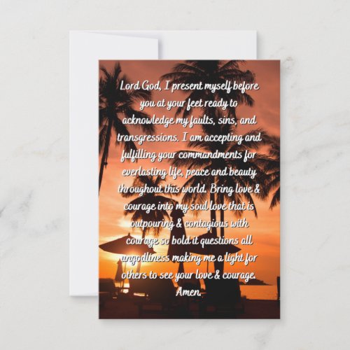 A Self Awareness Prayer Flat Greeting Card