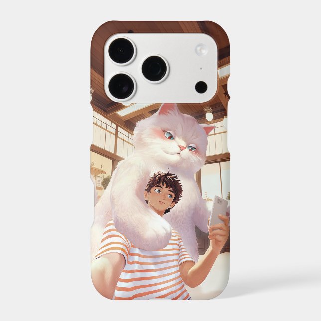 A Selfie with the Fluffy Giant Case-Mate iPhone Case (Back)