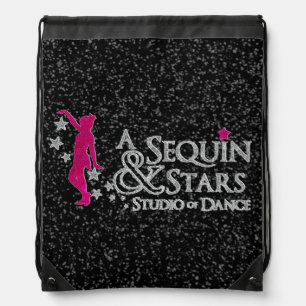 A Sequin & Stars Studio of Dance Custom Option 2  Drawstring Bag