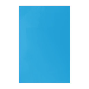 A serene blue sky with a few scattered white cloud acrylic print