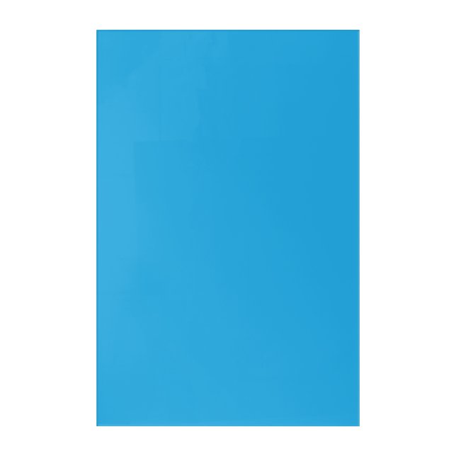 A serene blue sky with a few scattered white cloud acrylic print (Front)