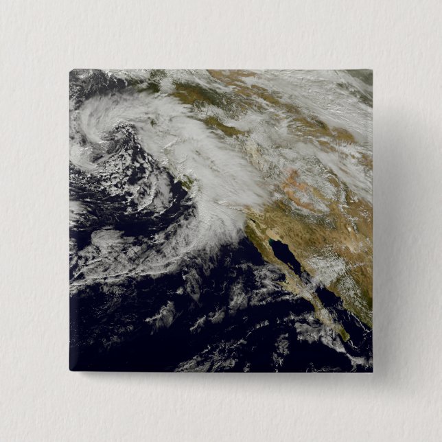 A series of strong storms with fierce winds 2 pinback button (Front)