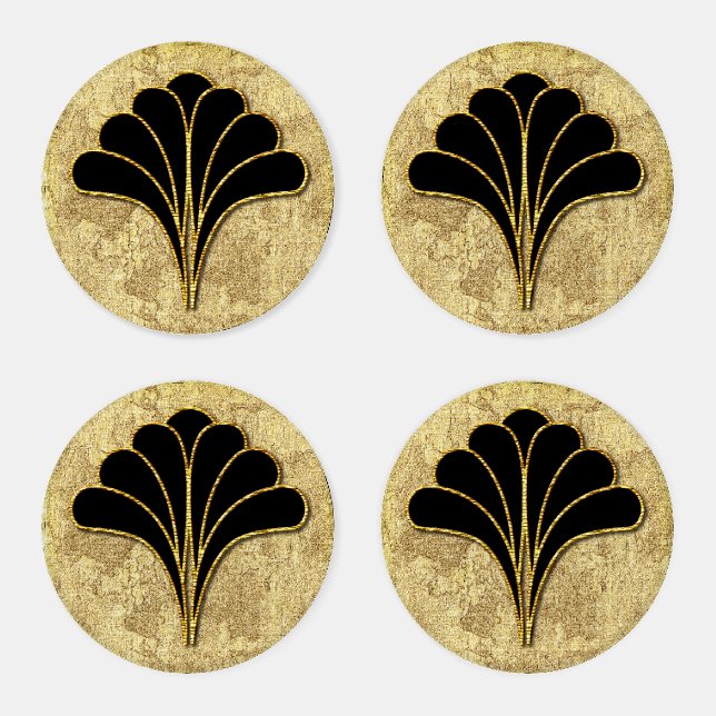 A set of 4 Art Deco Acrylic Coaster Set (Set)